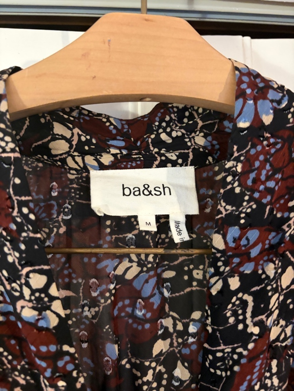 ba&sh Giani Paisley Print Long Sleeved Mini Dress SZ M - Picture 6 of 8